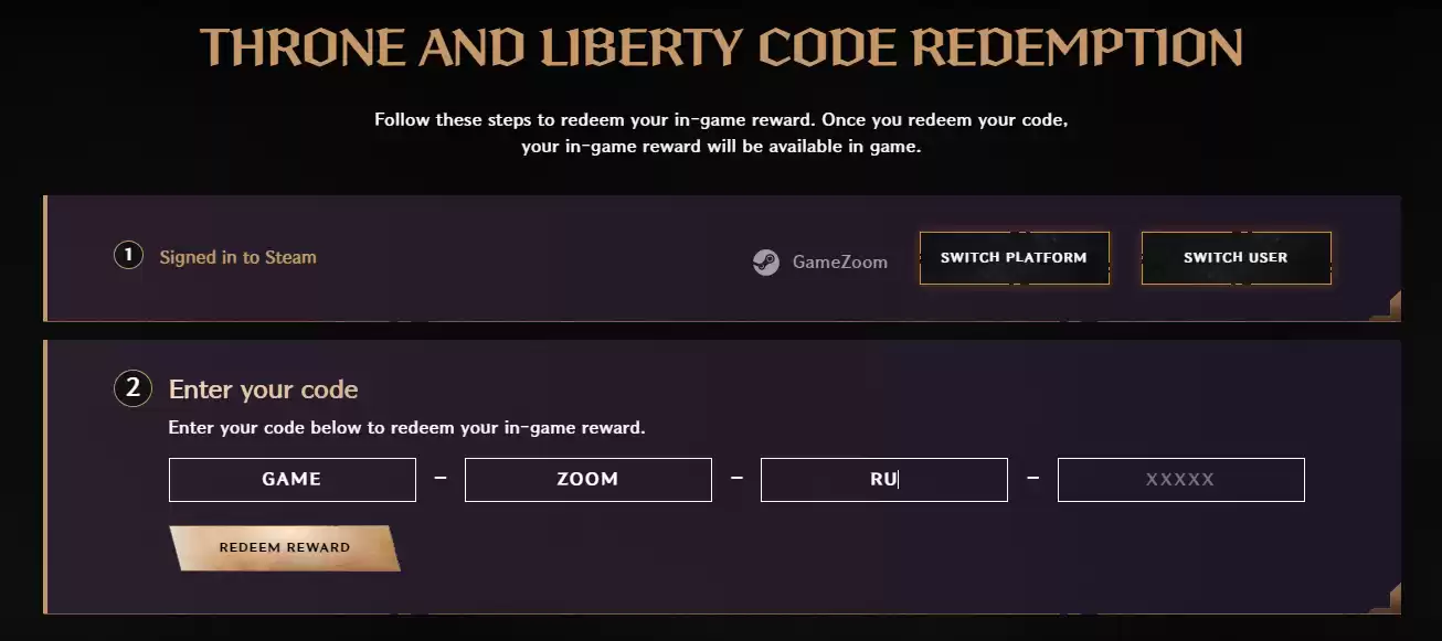 Куда вводить коды Throne and Liberty?