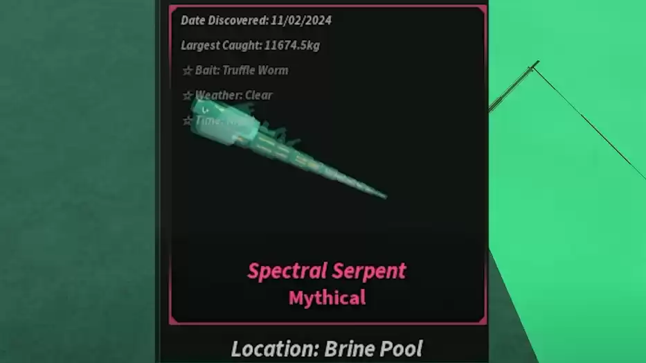 Гайд по ловле Spectral Serpent в Fisch Roblox
