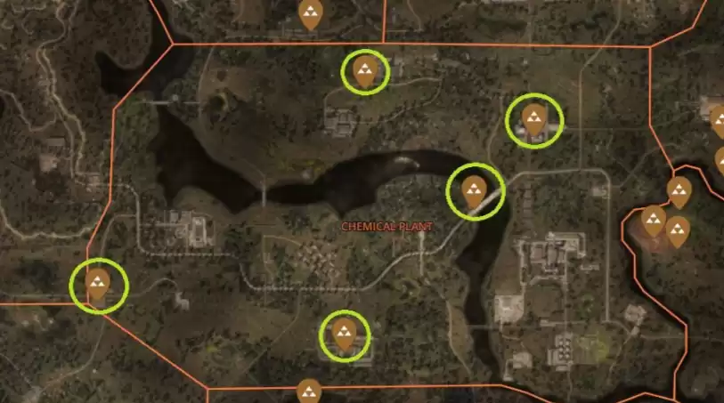 Тайники на локации «Химзавод» (Chemical Plant)