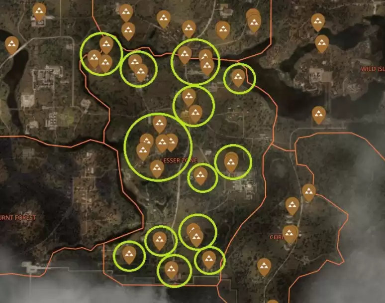 Тайники в регионе «Малая зона» (Lesser Zone)