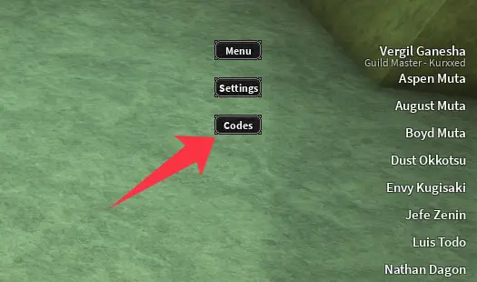 Куда вводить Jujutsu Lineage коды?