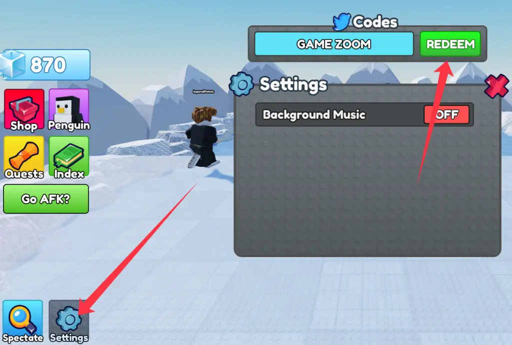 Куда вводить Knockout коды?