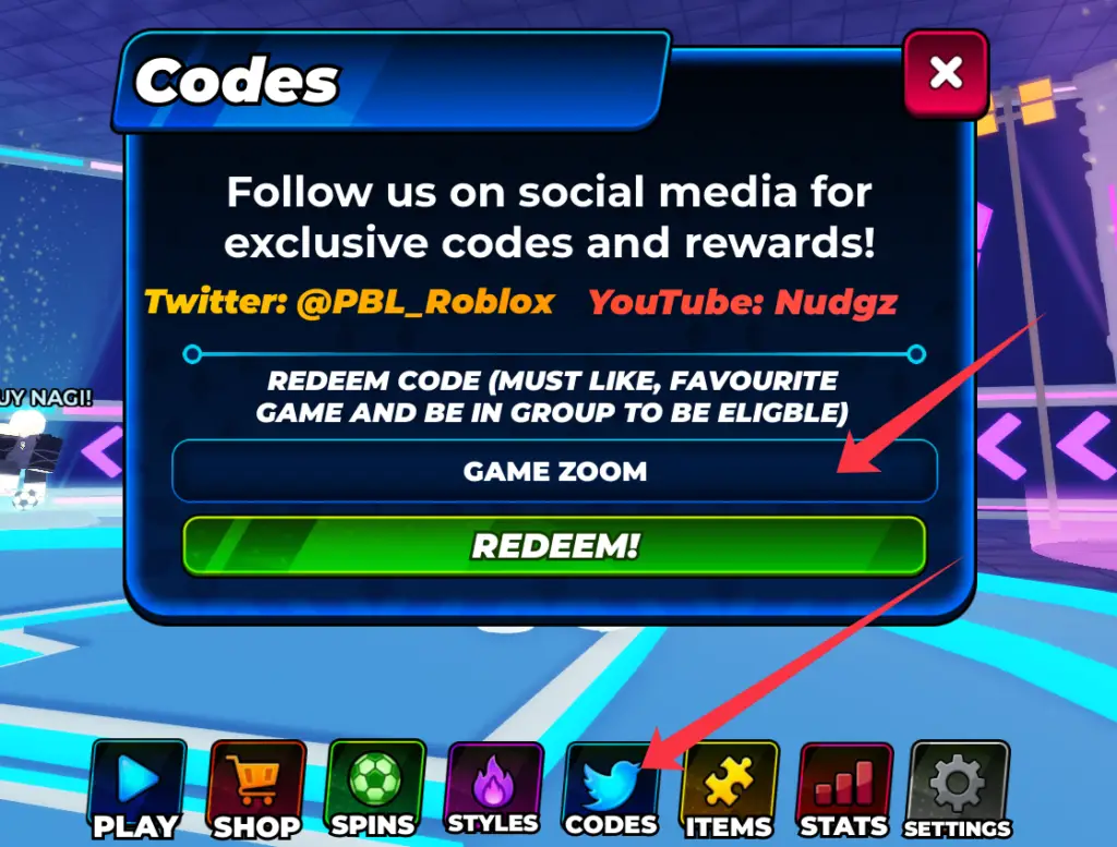 Where to redeem Project: Blue Lock 2 codes?